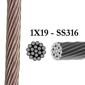 Stainless Steel cable - 1X19
